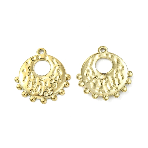 

PandaHall 304 Stainless Steel Pendants, Flat Round Charm, Real 14K Gold Plated, 19x18x2mm, Hole: 1.2mm 304 Stainless Steel Flat Round