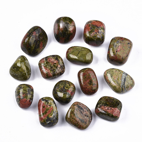 

PandaHall Natural Unakite Beads, Healing Stones, for Energy Balancing Meditation Therapy, Tumbled Stone, Vase Filler Gems, No Hole/Undrilled...