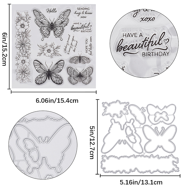 CRASPIRE 1Pc PVC Plastic Clear Stamps