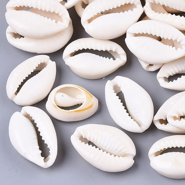 

PandaHall Natural Cowrie Shell Beads, No Hole/Undrilled, Creamy White, 20~28x15~20x8~9mm, about 210pcs/500g Cowrie Shell Shell Shape