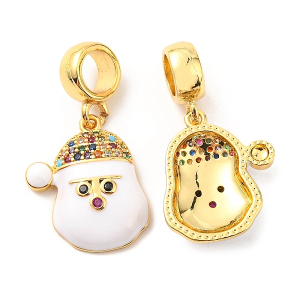 

PandaHall Real 18K Gold Plated Brass Micro Pave Colorful Cubic Zirconia Pendents, with Enamel, Lead Free & Cadmium Free, Santa Claus, White...