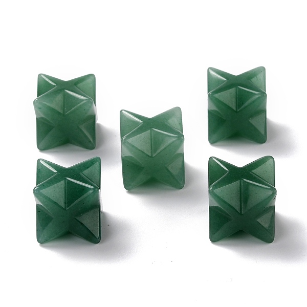 

PandaHall Natural Green Aventurine Sculpture Healing Crystal Merkaba Star Ornament, Home Office Desk Decoration, 20x20x20mm Green Aventurine...