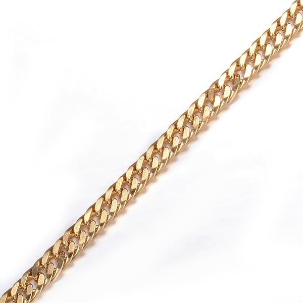 

PandaHall 3.28 Feet Ion Plating(IP) 304 Stainless Steel Twisted Chain Curb Chains, Unwelded, for Jewelry Making, Faceted, Golden...