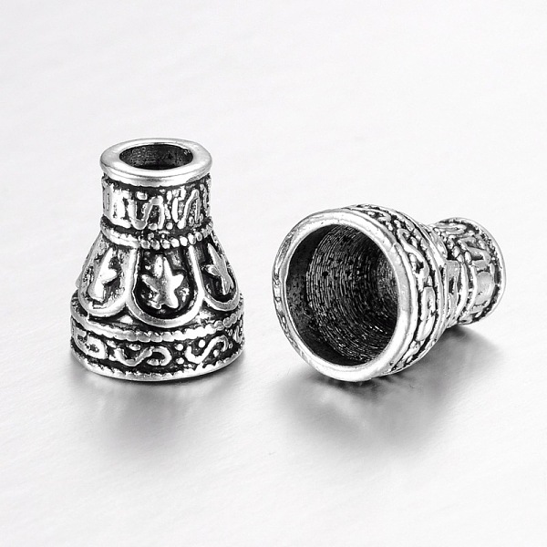 

PandaHall Tibetan Style Cone Alloy Bead Caps, Antique Silver, 12x10.5mm, Hole: 4~8mm Alloy
