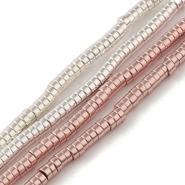 

PandaHall Electroplated Non-magnetic Synthetic Hematite Beads Strands, Heishi Beads, Disc/Flat Round, Mixed Color, 2x1mm, Hole: 0.7mm, about...