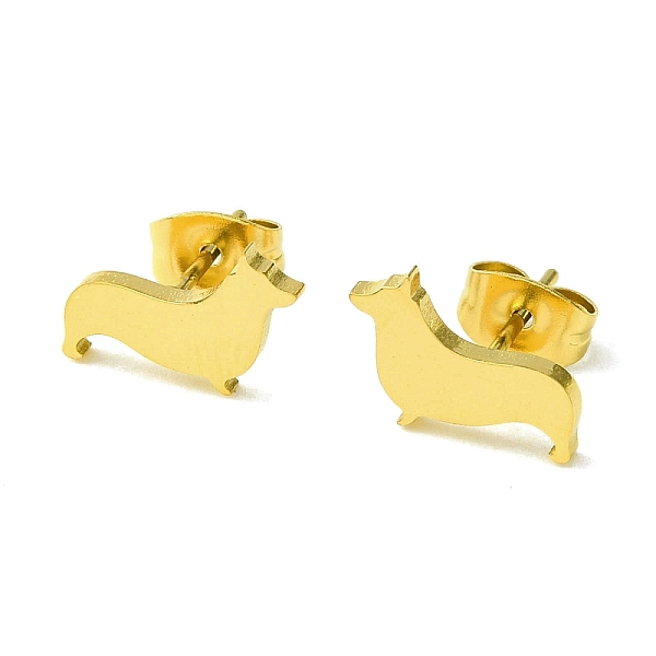 

PandaHall Cute Little Animal Theme 304 Stainless Steel Stud Earrings, Dog, 8x11mm 304 Stainless Steel Dog