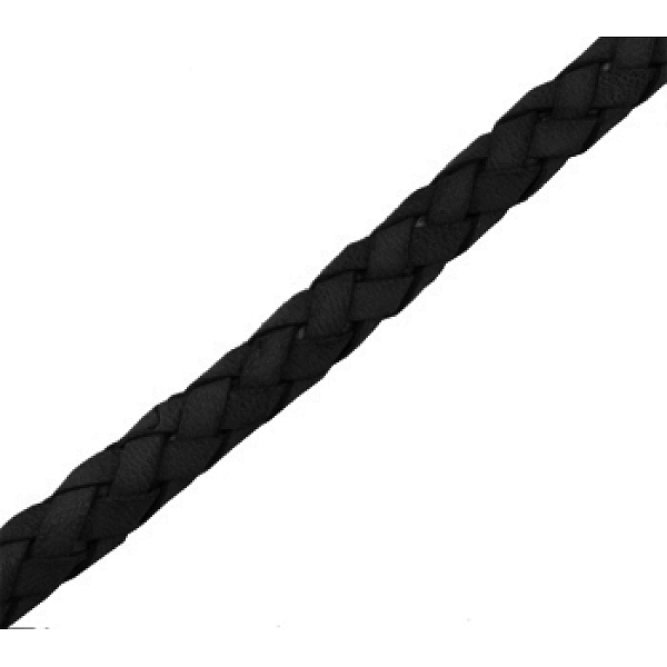 

PandaHall Leather Cord, Braided, Black, 6mm, about 109.36 yards(100m)/bundle Leather Round Black