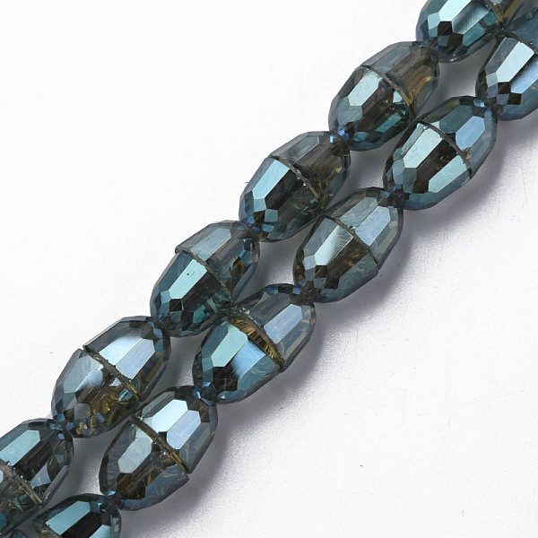 

PandaHall Electroplate Transparent Glass Beads Strands, Faceted, Bell, Dark Slate Gray, 8x7mm, Hole: 1mm, about 94~100pcs/strand, 25.20 inch...