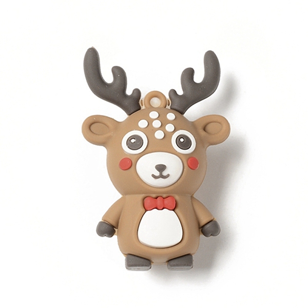 

PandaHall Opaque Resin Animal Big Pendants, Cute Animal Charms, Deer, 55x40x25mm, Hole: 3mm Resin Deer