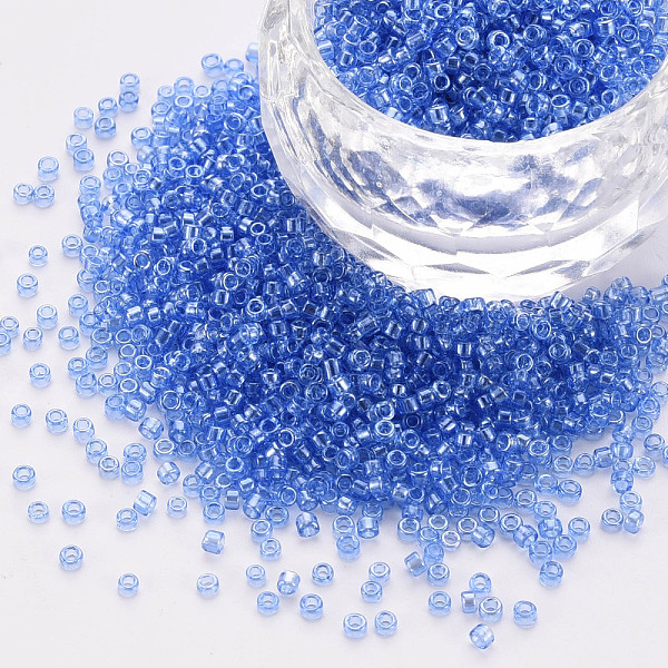 

PandaHall Glass Cylinder Beads, Seed Beads, Transparent Colours Luster, Round Hole, Royal Blue, 1.5~2x1~2mm, Hole: 0.8mm, about 8000pcs/bag...