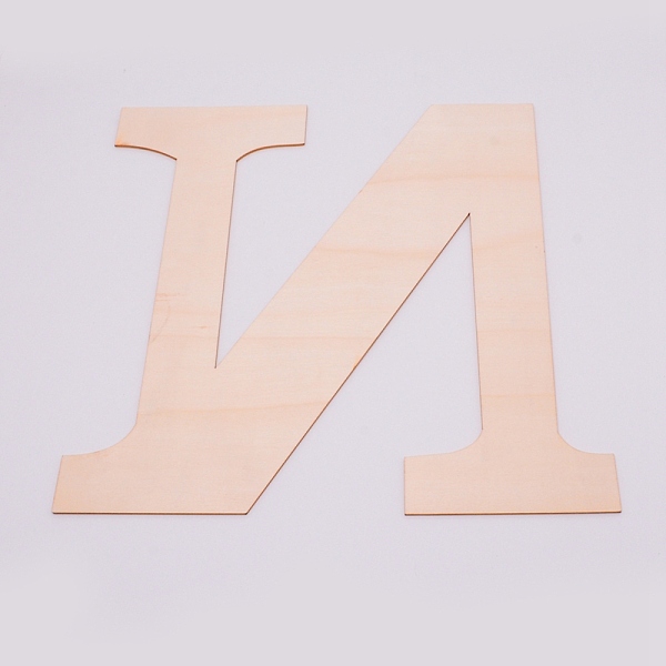 

PandaHall Unfinished Wood Shape, Customizable, Letter, Letter.N, 29.8x29.5x0.2cm Wood Letter N Orange