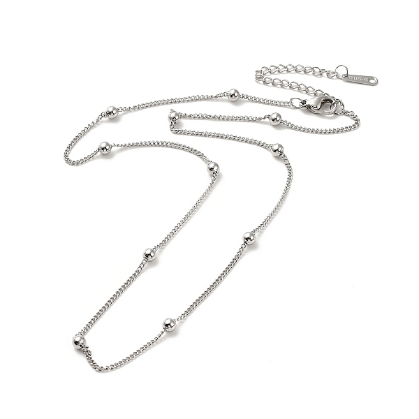 

PandaHall 304 Stainless Steel Satellite Chain Necklace for Men Women, Stainless Steel Color, 15.55~16.18 inch(39.5~41.1cm) 304 Stainless...