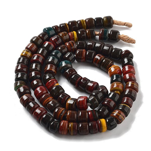 

PandaHall Handmade Nepalese Lampwork Beads, Barrel, Coconut Brown, 10.5~11x8~8.5mm, Hole: 3.5mm, about 80pcs/strand, 25.39''(64.5cm)...