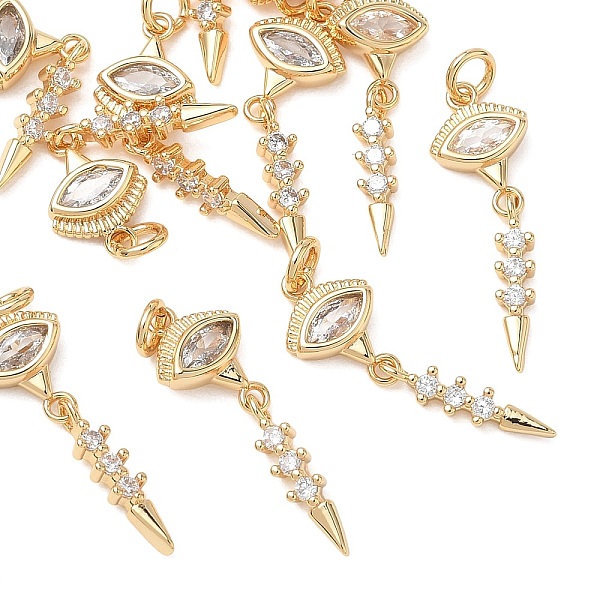 Colgantes de latón con circonitas cúbicas transparentes de Shegrace