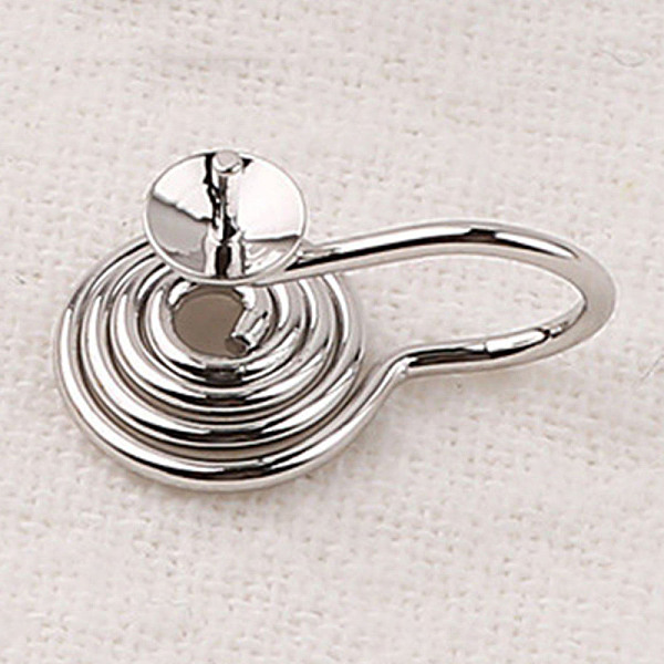 

PandaHall Brass Clip-on Earring Findings, for Earring Making, Platinum, 14x11mm Brass