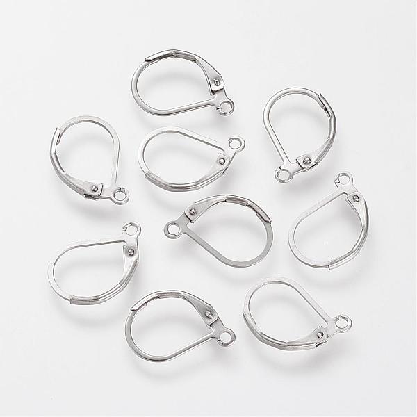 

PandaHall 304 Stainless Steel Leverback Earring Findings, with Loop, Stainless Steel Color, 16x10.5x0.5mm, Hole: 1.5mm, pin: 0.5mm 304...