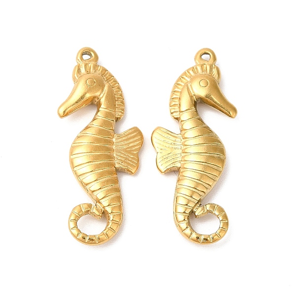 

PandaHall Ion Plating(IP) 304 Stainless Steel Pendants, Sea Horse Shape Charms, Real 18K Gold Plated, 30x12x3.5mm, Hole: 1mm 304 Stainless...