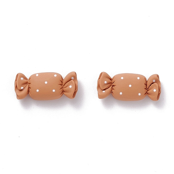 

PandaHall Opaque Resin Cabochons, Candy with Spot, Chocolate, 27.5x12.5x7.5mm Resin Candy Brown