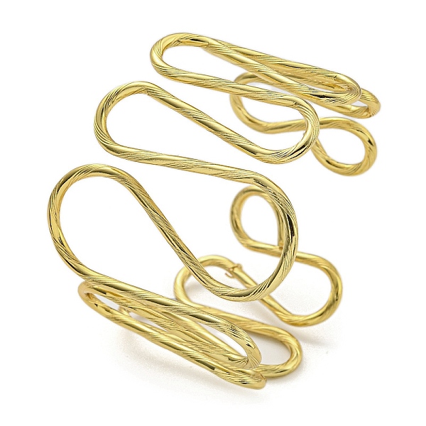 

PandaHall Vacuum Plating 202 Stainless Steel Wiggle Ring Open Cuff Bangles for Women, Golden, 1-1/4~2-1/8 inch(3.1~5.25cm), Inner Diameter...