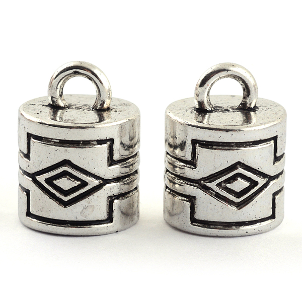 

PandaHall Tibetan Style Alloy Cord Ends, End Caps, Cadmium Free & Lead Free, Antique Silver, 22x17mm, Hole: 4.5mm, about 160pcs/1000g, Inner...
