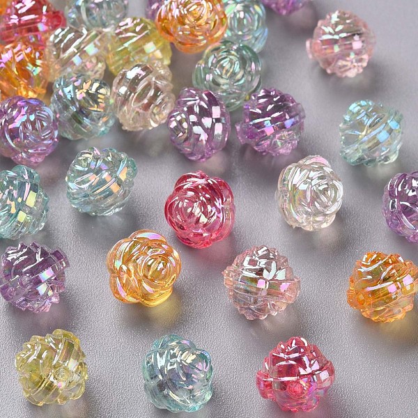 

PandaHall Transparent Acrylic Beads, AB Color, Flower, Mixed Color, 11.5x11.5mm, Hole: 1.8mm Acrylic Flower Multicolor