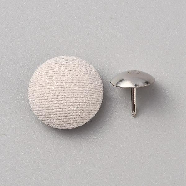 

PandaHall Cloth Cap Nail Button, with Iron Rivet, Hat Accessories, Floral White, Button: 17x7mm, Hole: 1mm, Rivet: 11x3mm, Pin: 1mm Cloth