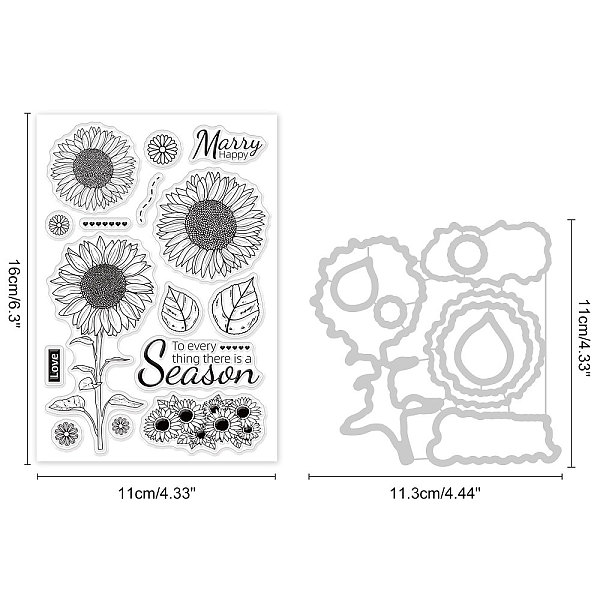 

PandaHall Globleland Carbon Steel Cutting Dies Stencils & PVC Plastic Stamps Sets, for DIY Scrapbooking/Photo Album, Decorative Embossing..., Multicolor