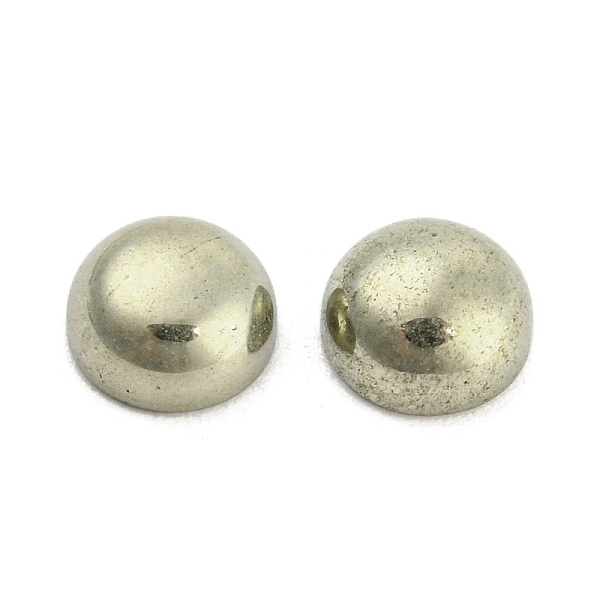 

PandaHall Natural Pyrite Cabochons, Half Round/Dome, 6x3mm Pyrite Half Round
