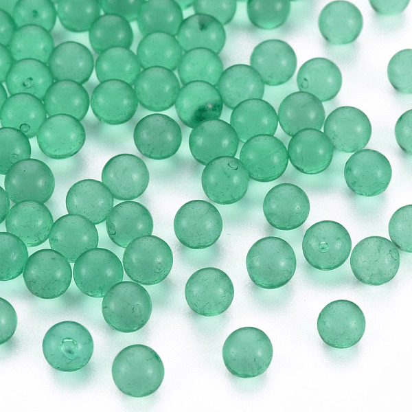 

PandaHall Transparent Acrylic Beads, No Hole, Round, Medium Aquamarine, 3.5mm, about 17000pcs/500g Acrylic Round