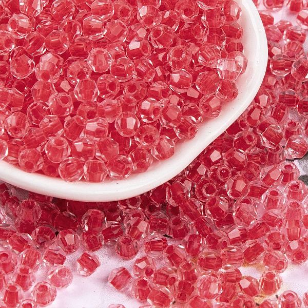 

PandaHall Glass Seed Beads, Inside Colours, Bicone, Crimson, 4.5x3.5mm, Hole: 1.5mm, 5625pcs/pound Glass Bicone Pink