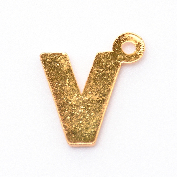 

PandaHall Alloy Crystal Rhinestone Pendants, Golden, Letter, Letter.V, 17x15.5x2mm, Hole: 1.8mm Alloy+Rhinestone Letter V Clear