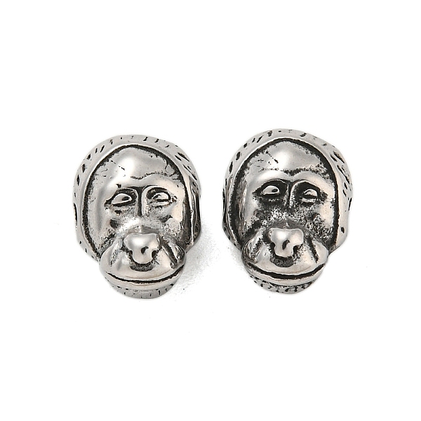 

PandaHall Animal 304 Stainless Steel Beads, Antique Silver, Orangutan, 10.5x8x8mm, Hole: 1.8mm 304 Stainless Steel Orangutan