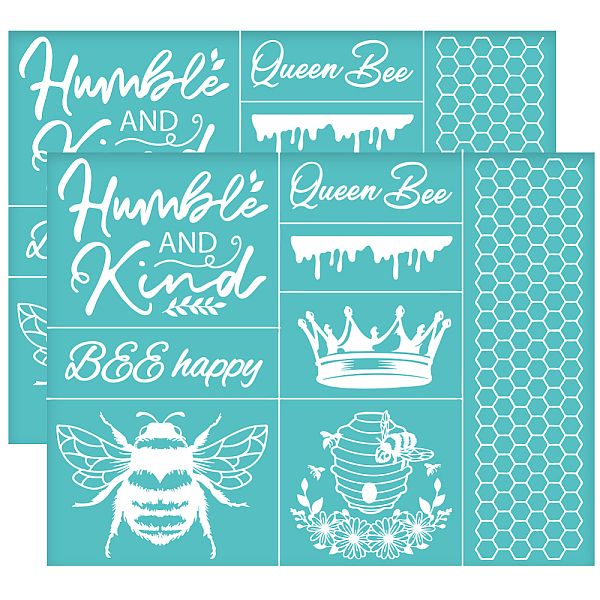 

PandaHall Self-Adhesive Silk Screen Printing Stencil, for Painting on Wood, DIY Decoration T-Shirt Fabric, Turquoise, Bees, 280x220mm...
