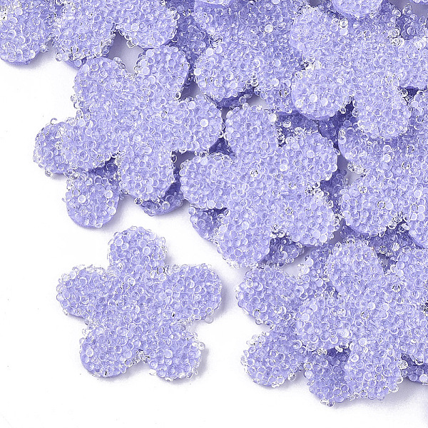 

PandaHall Non Woven Fabric Costume Accessories, with Plastic and Resin Rhinestones, Hair Findings Accessories, Flower, Lilac, 36x37x3.5mm..., Purple