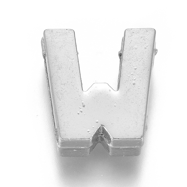 

PandaHall Alloy Slide Charms, Letter W, 12.5x11x4mm, Hole: 1.5x8mm Alloy Letter W