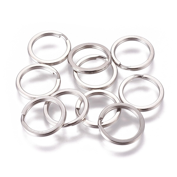 

PandaHall 304 Stainless Steel Split Key Rings, Keychain Clasp Findings, Stainless Steel Color, 23x2.2mm, 19mm inner measure 304 Stainless...