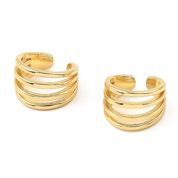 

PandaHall Rack Plating Brass Splite Cuff Earrings, Climber Wrap Around Non Piercing Earrings for Women, Cadmium Free & Lead Free, Real 18K...