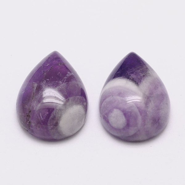

PandaHall Teardrop Natural Amethyst Cabochons, 18x13x6mm Amethyst Teardrop Purple