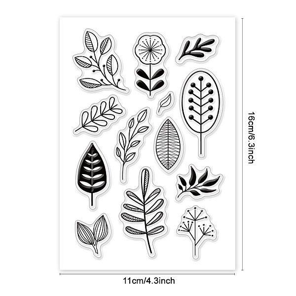 

PandaHall Custom PVC Plastic Clear Stamps, for DIY Scrapbooking, Photo Album Decorative, Cards Making, Leaf, 160x110x3mm Plastic Other...