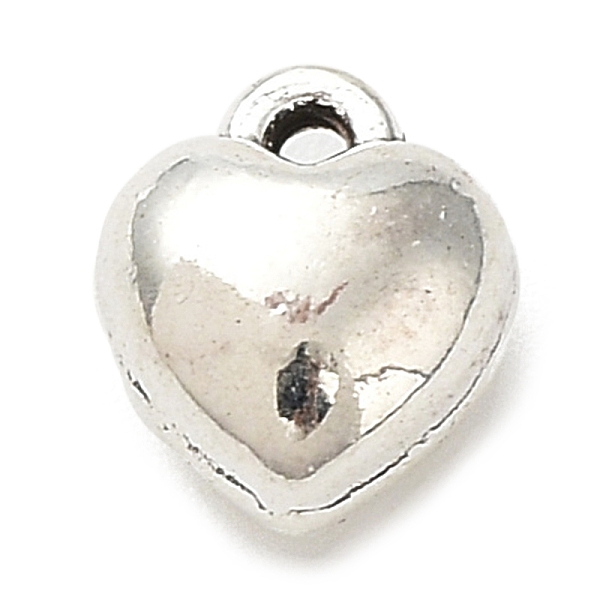 

PandaHall Alloy Pendants, Heart, Platinum, 8x7x4.5mm, Hole: 0.7mm Alloy Heart