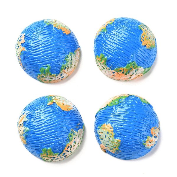 

PandaHall Resin Cabochons, for DIY Mobile Phone Case Decoration, Earth, Dodger Blue, 29x28.5x12mm Resin Half Round