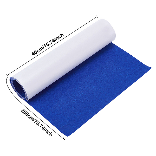 BENECREAT 15.7x78.7(40cmx2m) Self-Adhesive Felt Fabric Royal Blue Jewelry Box Lining For DIY Costume Making And Furniture Protection