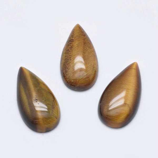 

PandaHall Natural Tiger Eye Cabochons, teardrop, 20.5x11x5mm Tiger Eye Teardrop