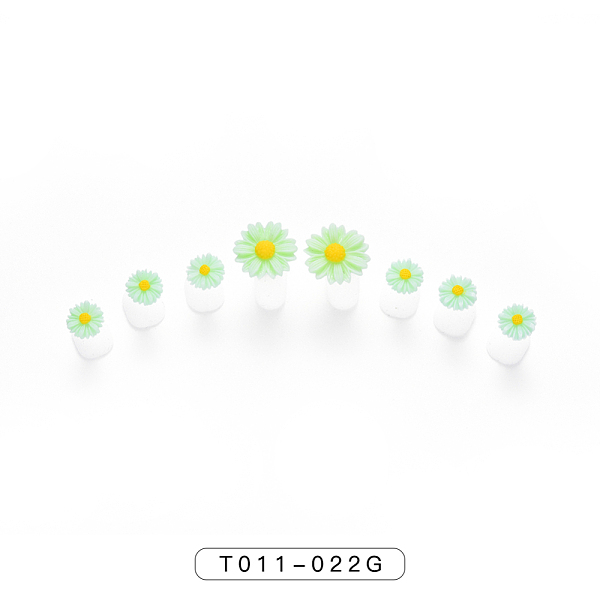 

PandaHall Silicone Cloven Device Tools, Nail Art Tools, Finger Toe Splitter, Flower, Lime, about 8pcs/set Silicone Green