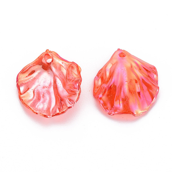 

PandaHall Transparent Acrylic Pendants, AB Color Plated, Leaf, Red, 19.5x17x4.5mm, Hole: 1.4mm, about 1720pcs/500g Acrylic Leaf Red