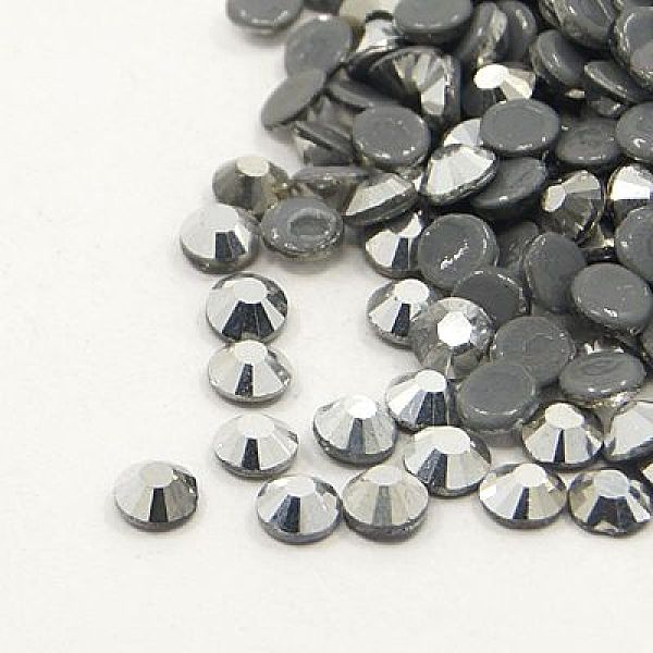 

PandaHall Glass Hotfix Rhinestone, Grade AA, Flat Back & Faceted, Half Round, Jet Hematite, SS6, 1.9~2.0mm, about 1440pcs/bag Glass..., Black