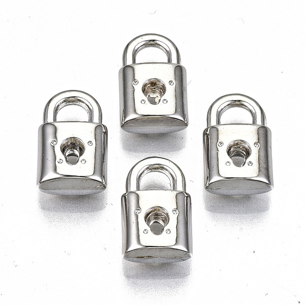 

PandaHall Opaque Spray Painted Acrylic Pendants, Lock, Silver, 16x10x5mm, Hole: 4.5x4mm, about 1000pcs/500g Acrylic Lock Silver