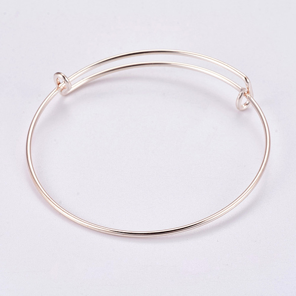 

PandaHall Alloy Bangle Making, Rose Gold, 2-1/2 inch(65mm) Alloy