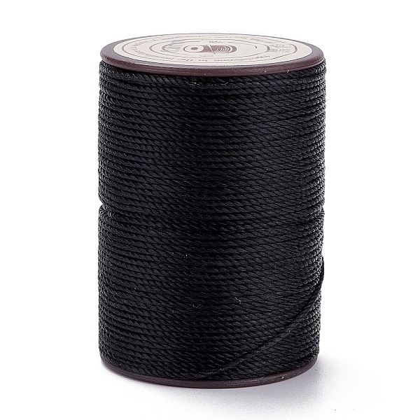 

PandaHall Round Waxed Polyester Thread String, Micro Macrame Cord, Twisted Cord, for Leather Sewing Stitching, Black, 0.8mm, about 54.68...