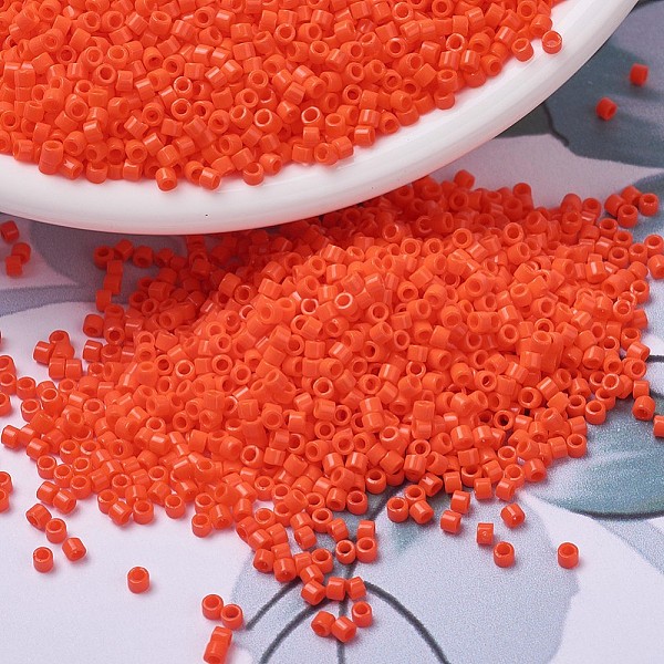 

PandaHall MIYUKI Delica Beads, Cylinder, Japanese Seed Beads, 11/0, (DB0722) Opaque Orange, 1.3x1.6mm, Hole: 0.8mm, about 20000pcs/bag...